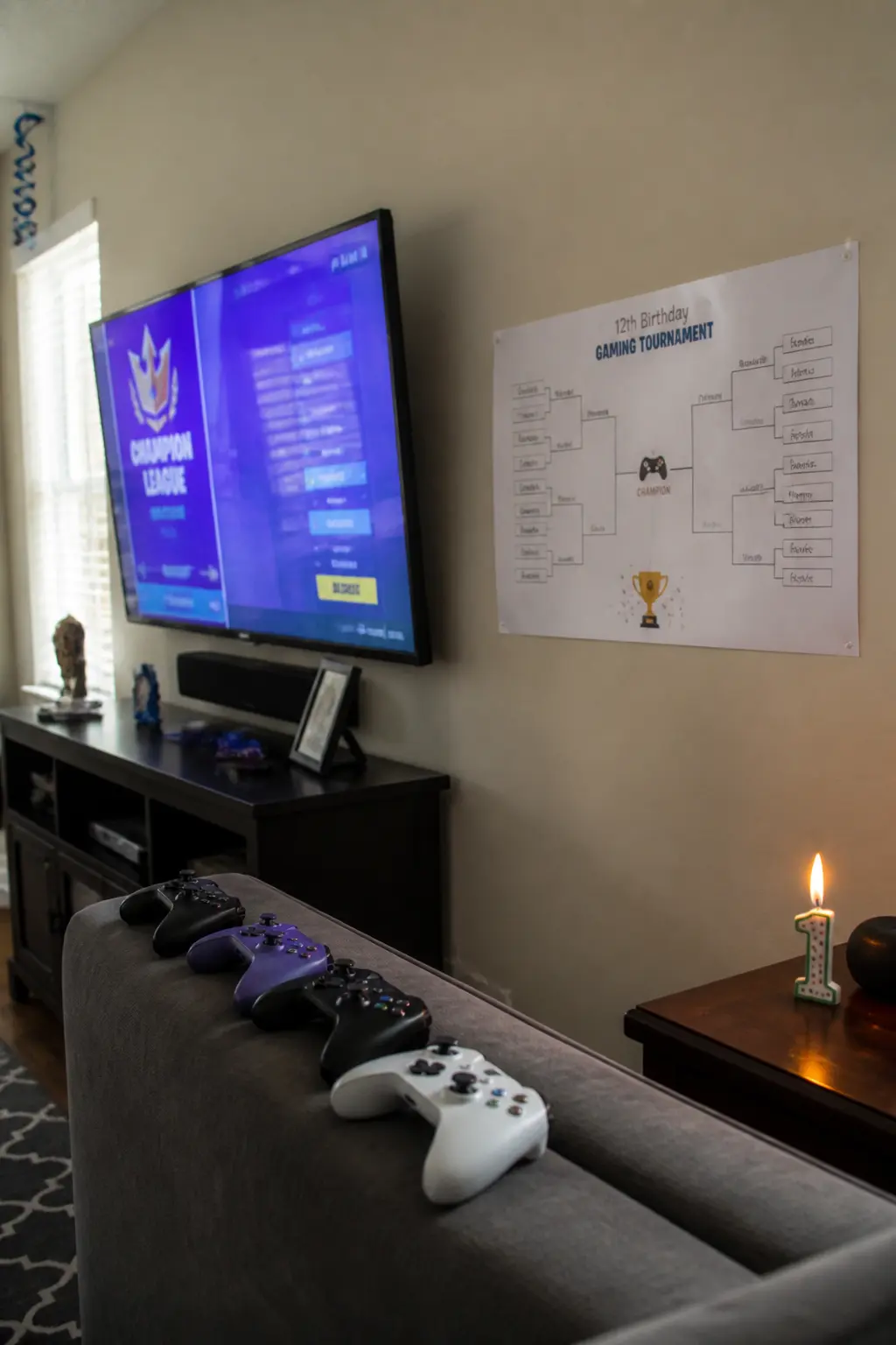 Gaming Tournament With a Printed Bracket