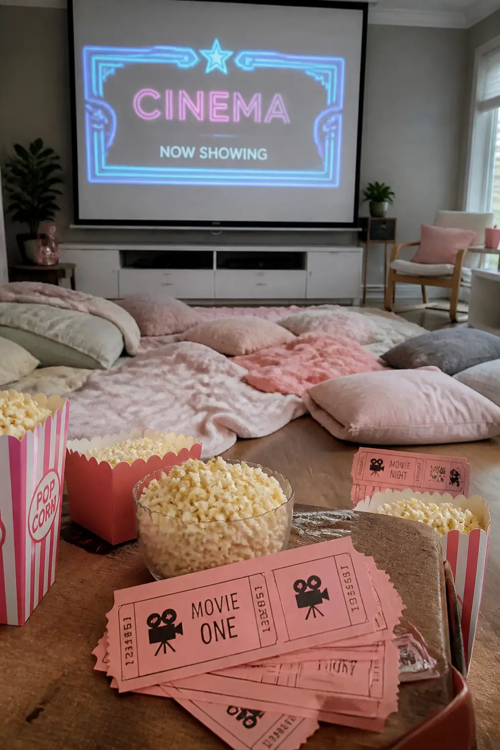 Cinema Setup With Printed Tickets