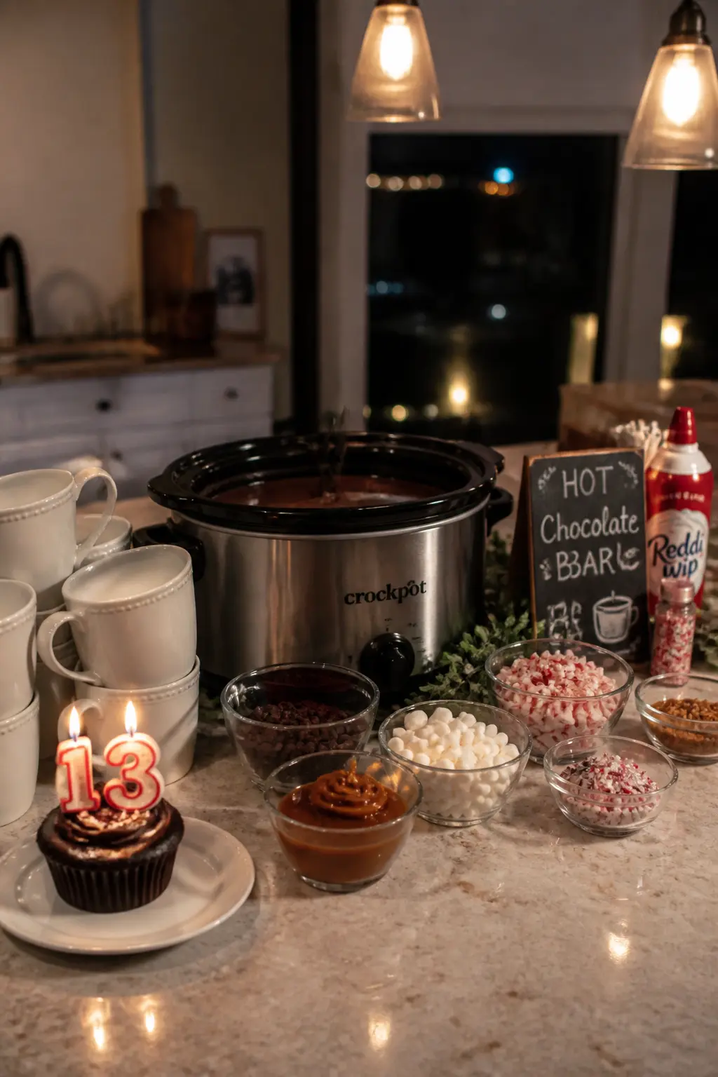Hot Chocolate Bar With Toppings