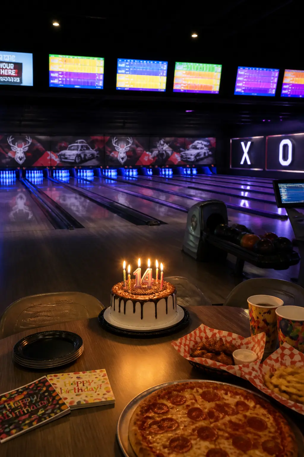 Bowling Lanes Then Food