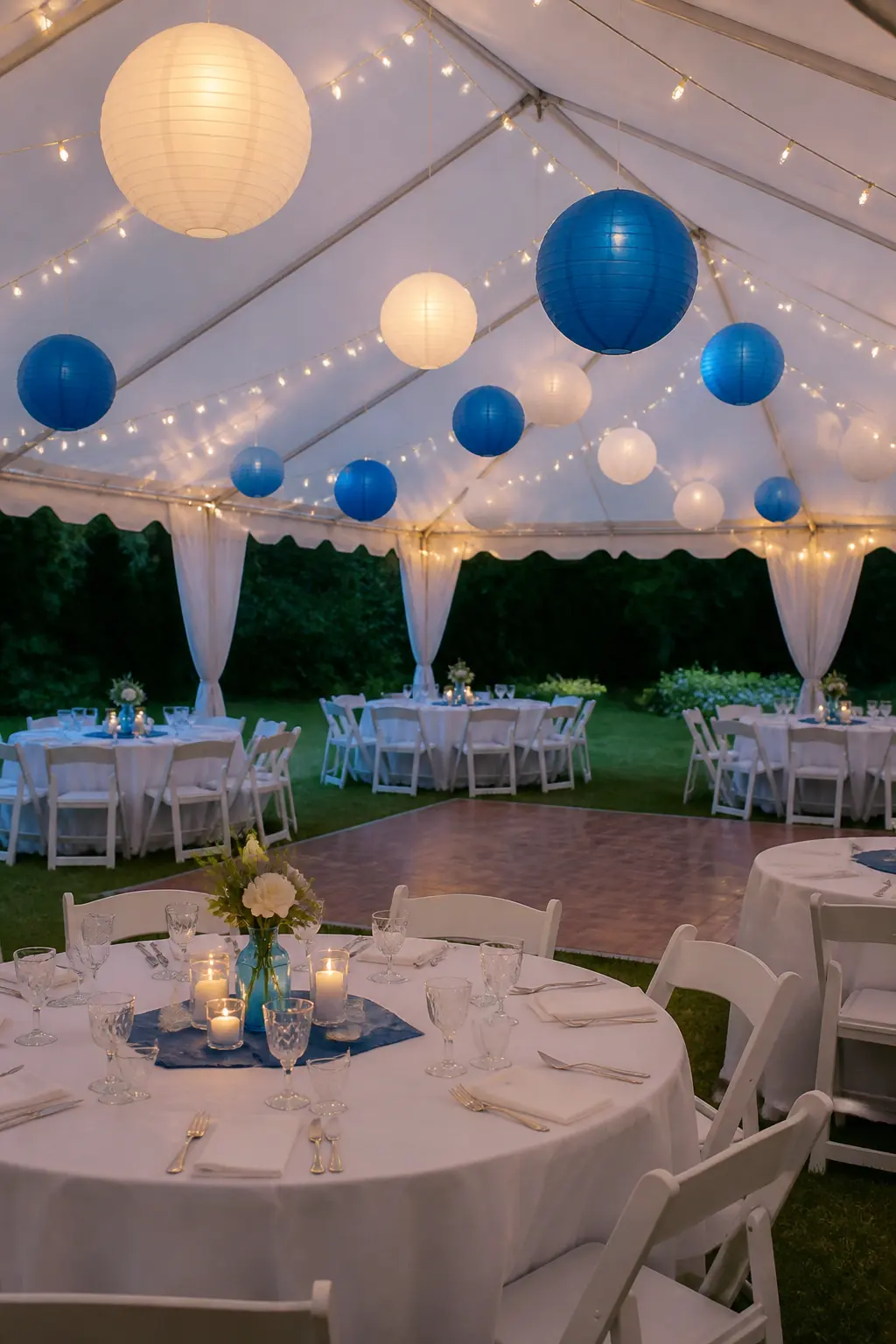 Garden Marquee With Lanterns