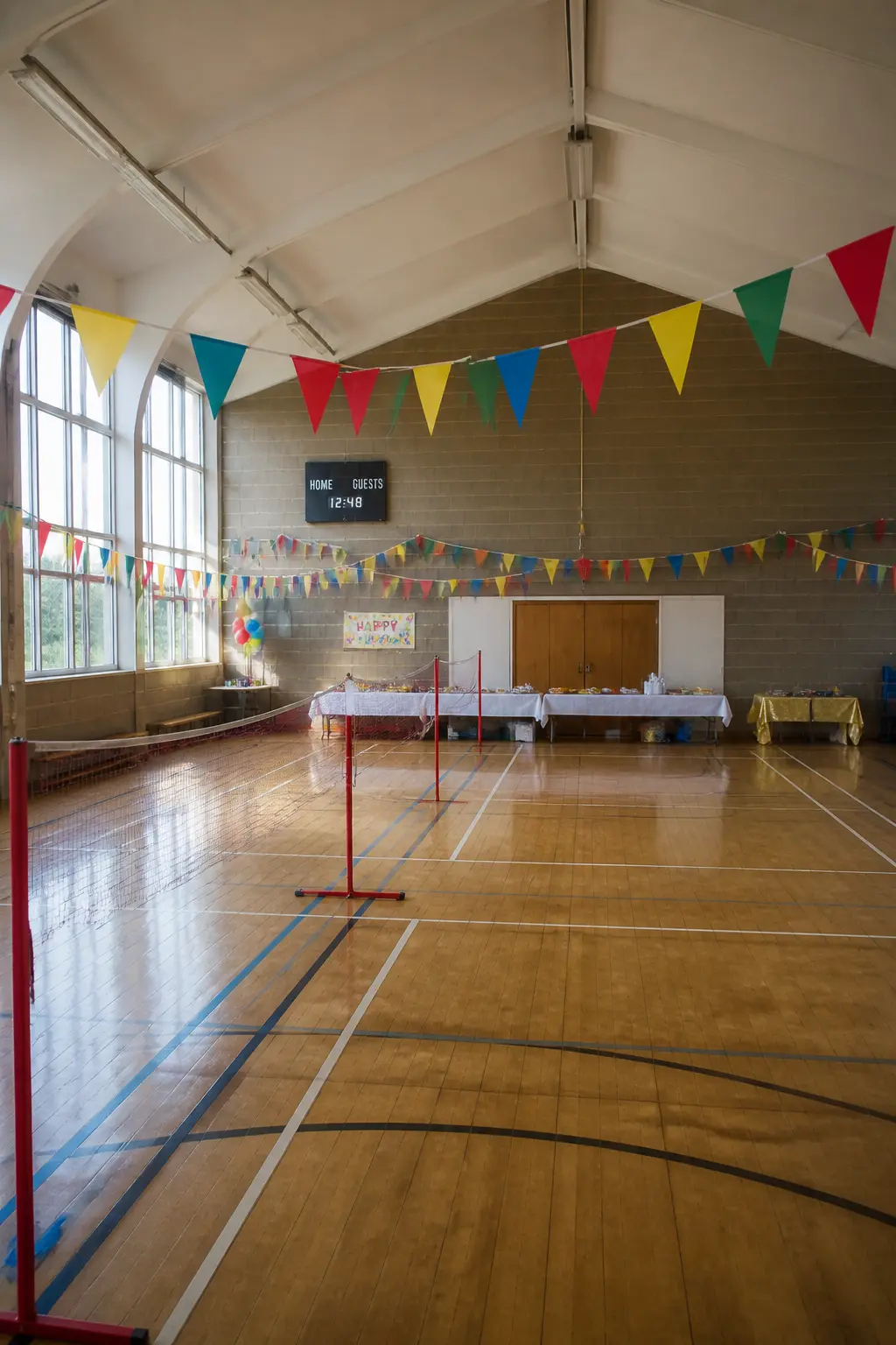Sports Hall Tournament Then Food