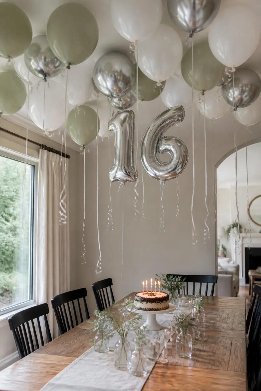 Balloon Cloud Over the Table