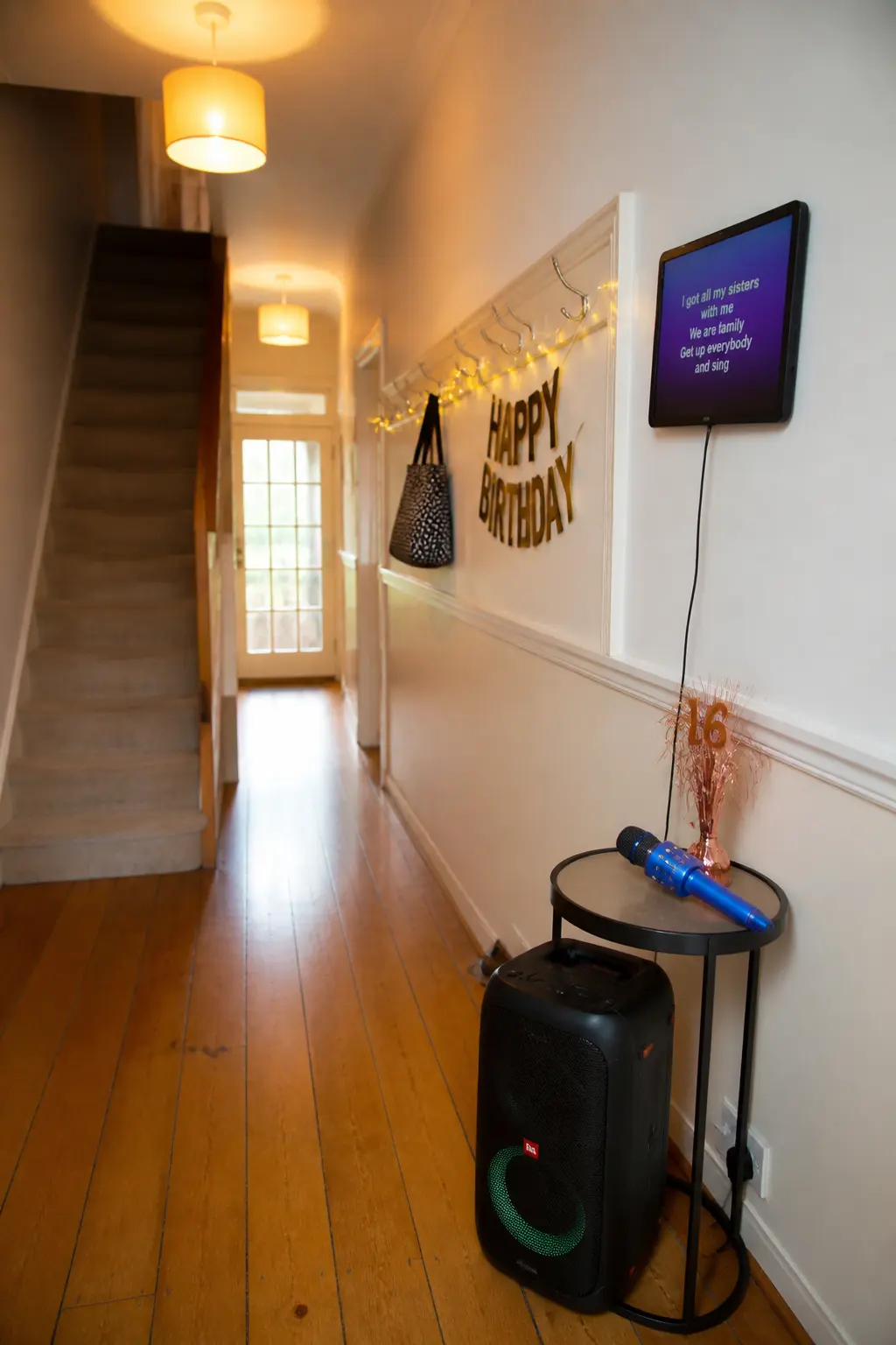 Karaoke From a Speaker in the Hallway