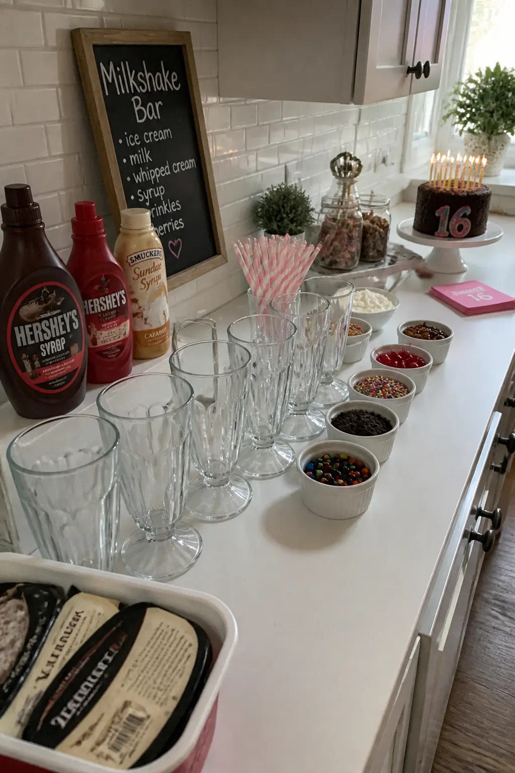 Kitchen Turned Into a Milkshake Bar