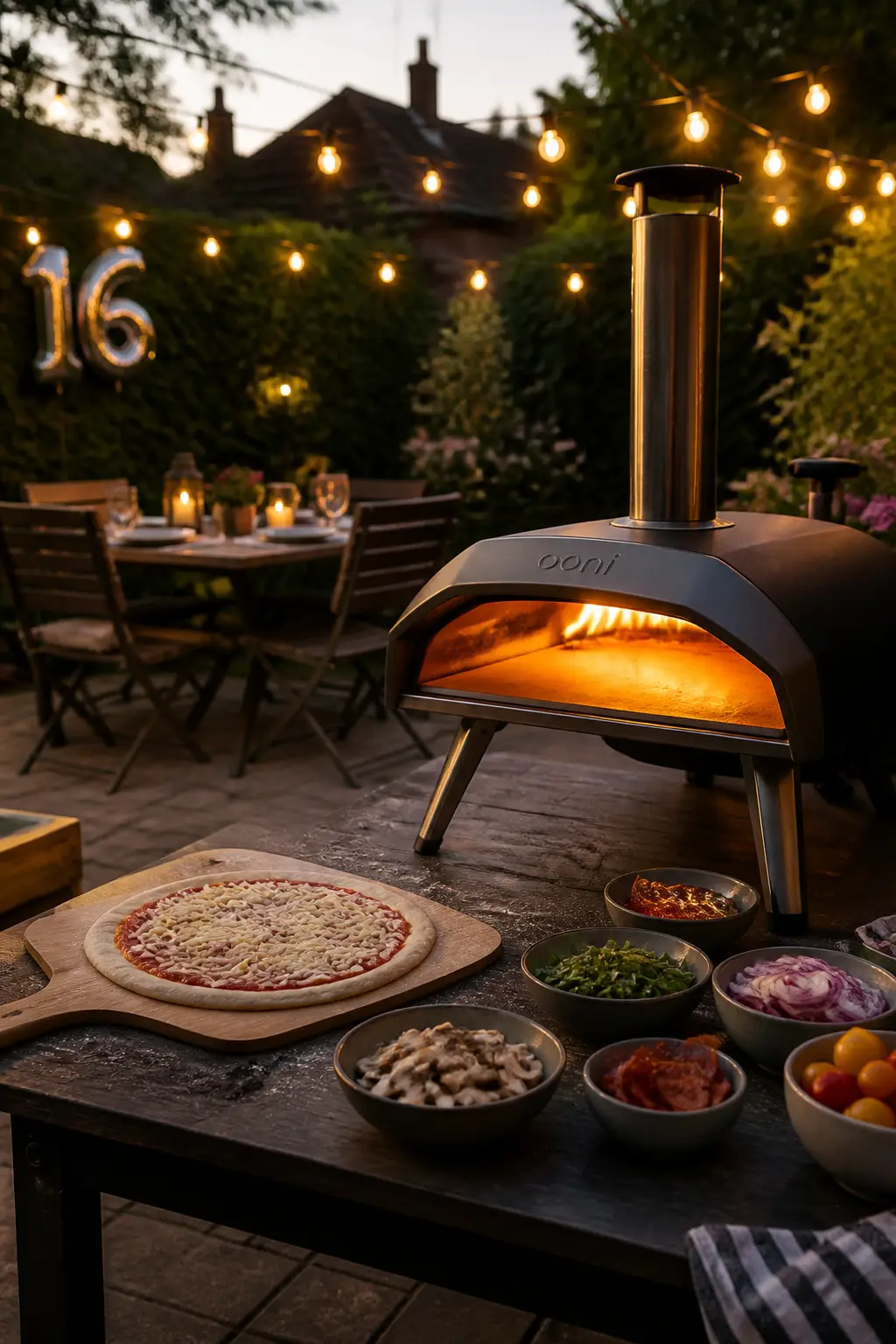 Pizza Made in a Garden Oven