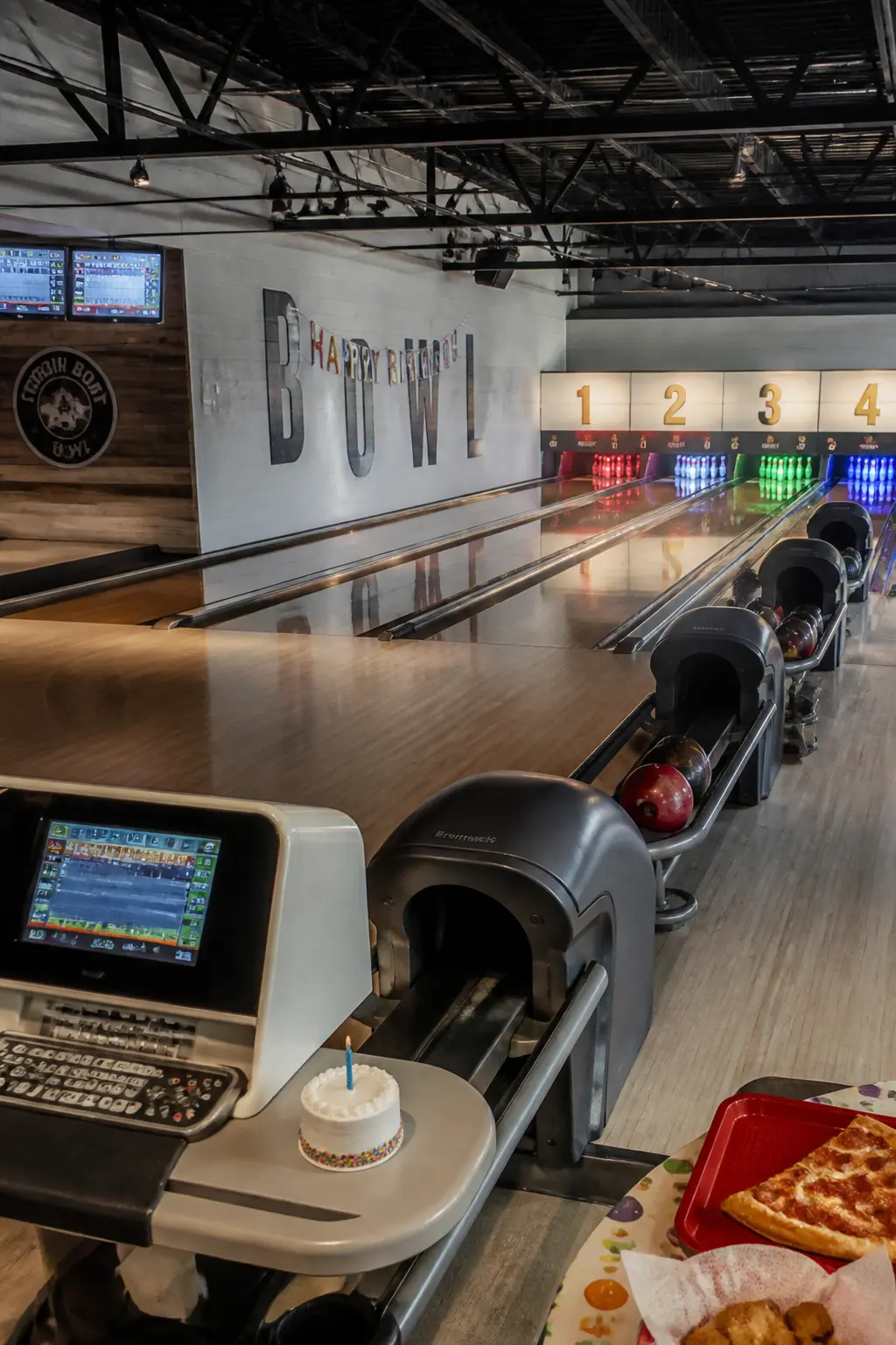 Bowling Lanes Then Food