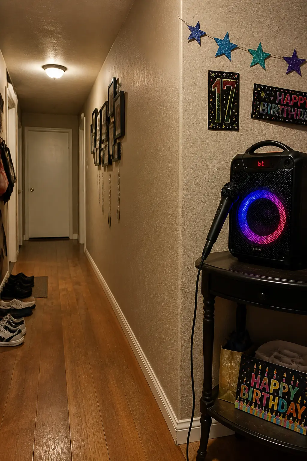 Karaoke From a Speaker in the Hallway