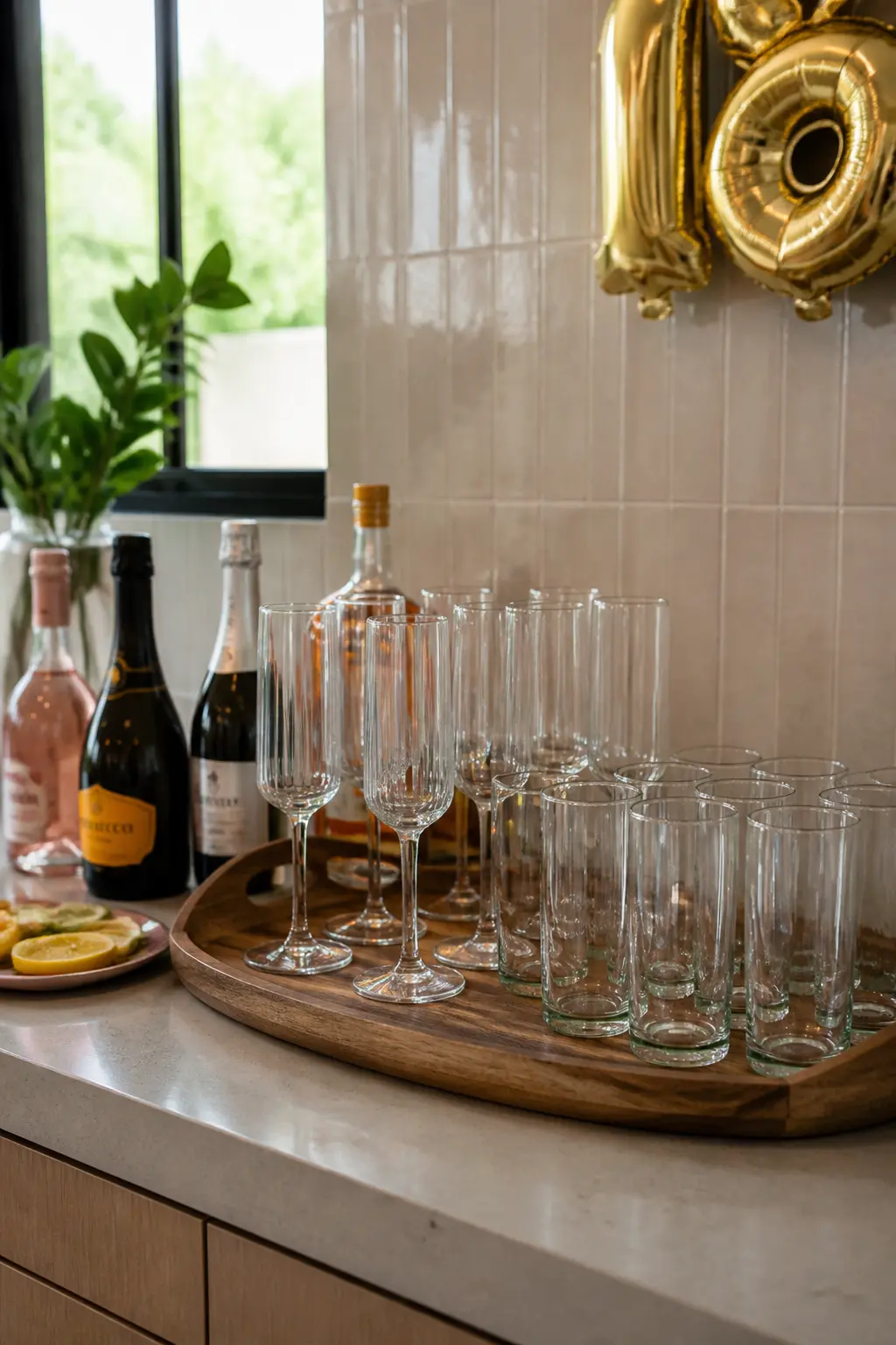 Glassware Borrowed Rather Than Plastic