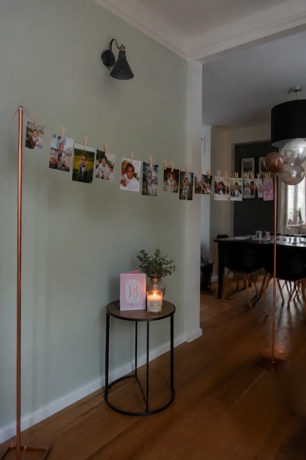 Photographs of the Eighteen Years Pegged on a Line