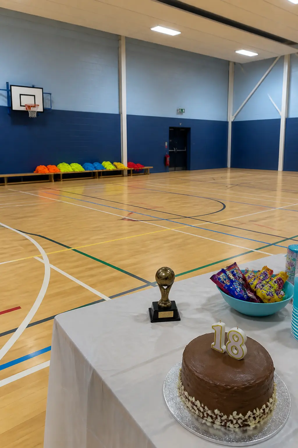 Sports Hall Tournament Then Food