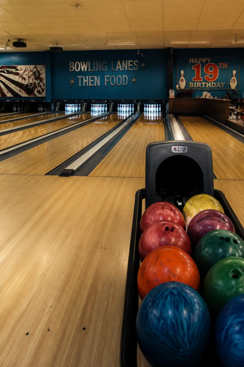 Bowling Lanes Then Food