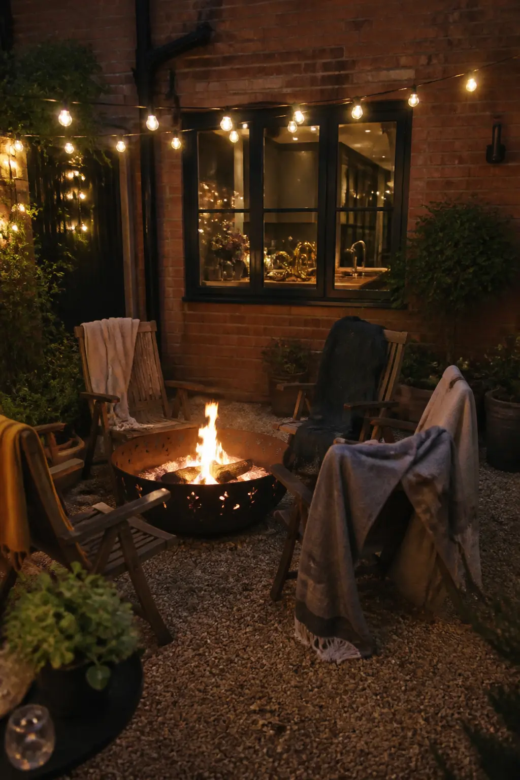 Bonfire and Blankets in the Back Garden