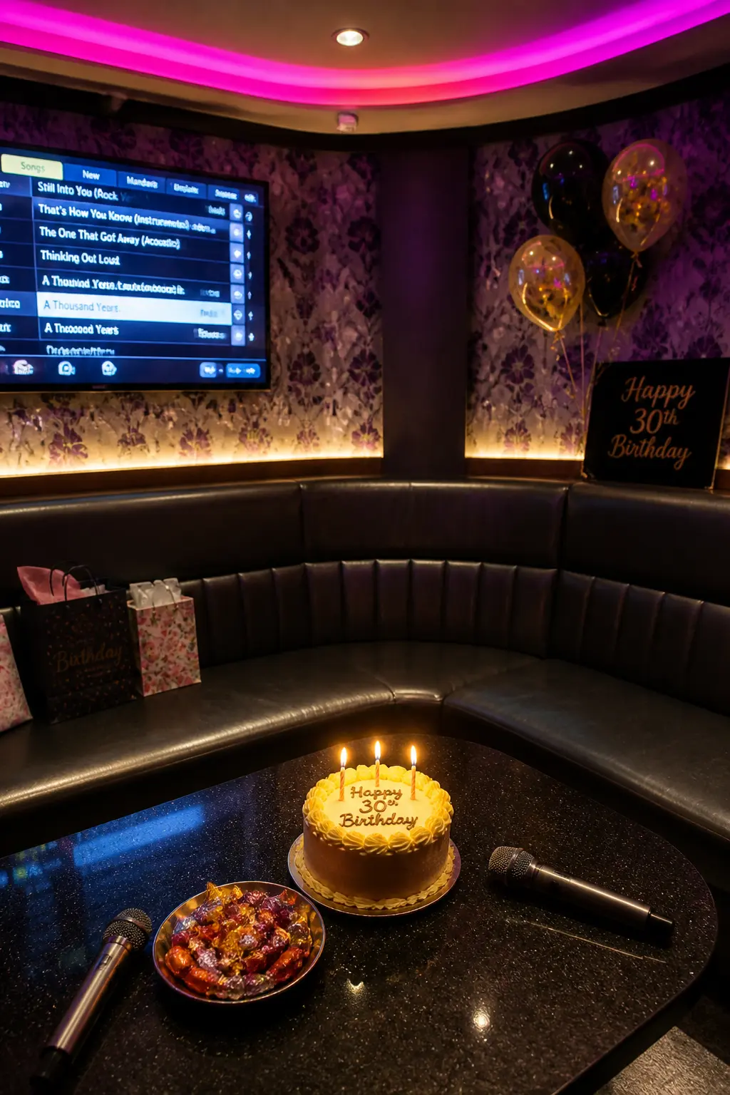 Karaoke Room From Eight Until Ten