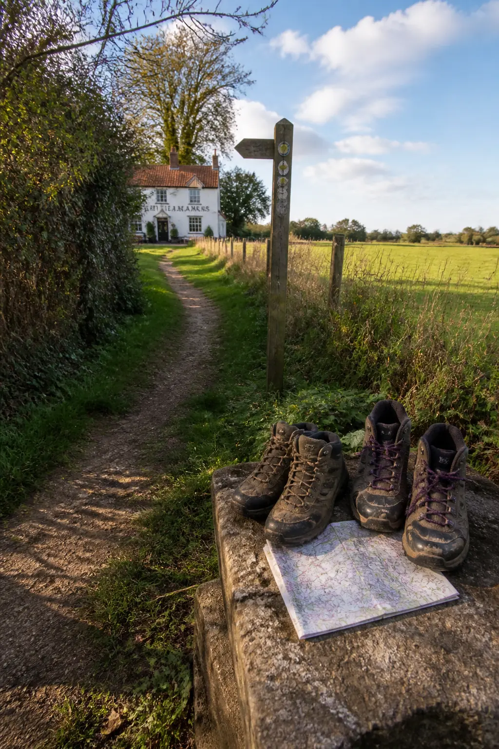 Walking Loop Ending at a Pub