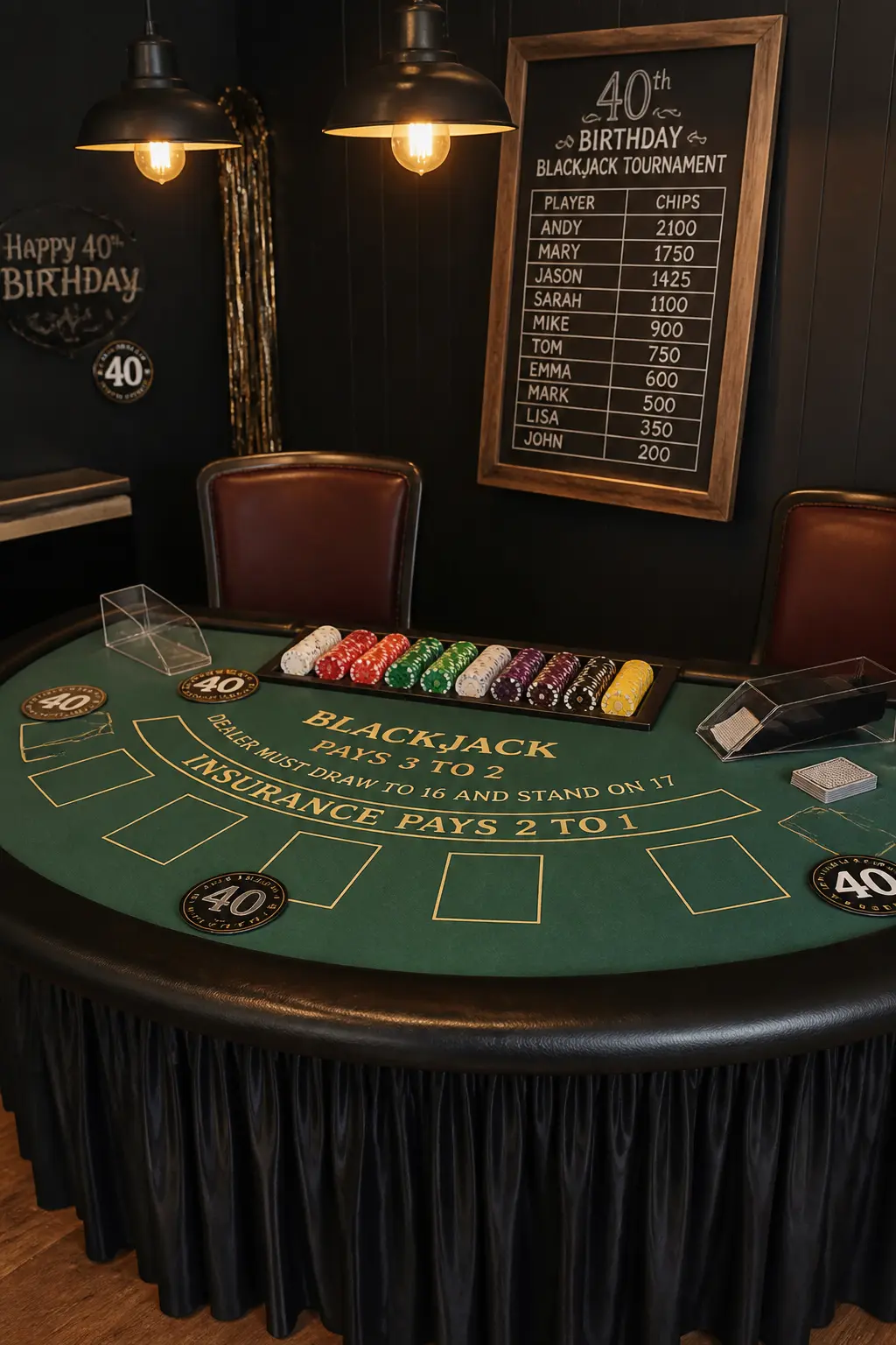 Casino Night With Chips and No Money