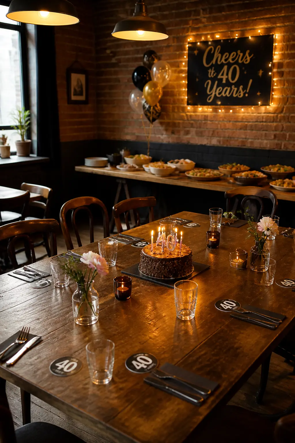 Pub Back Room With a Buffet
