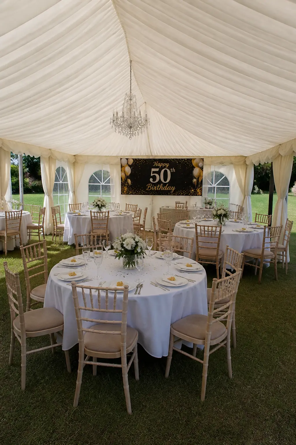 Marquee With Seating in the Shade