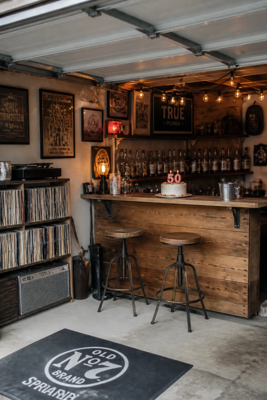 Garage Bar With His Own Records