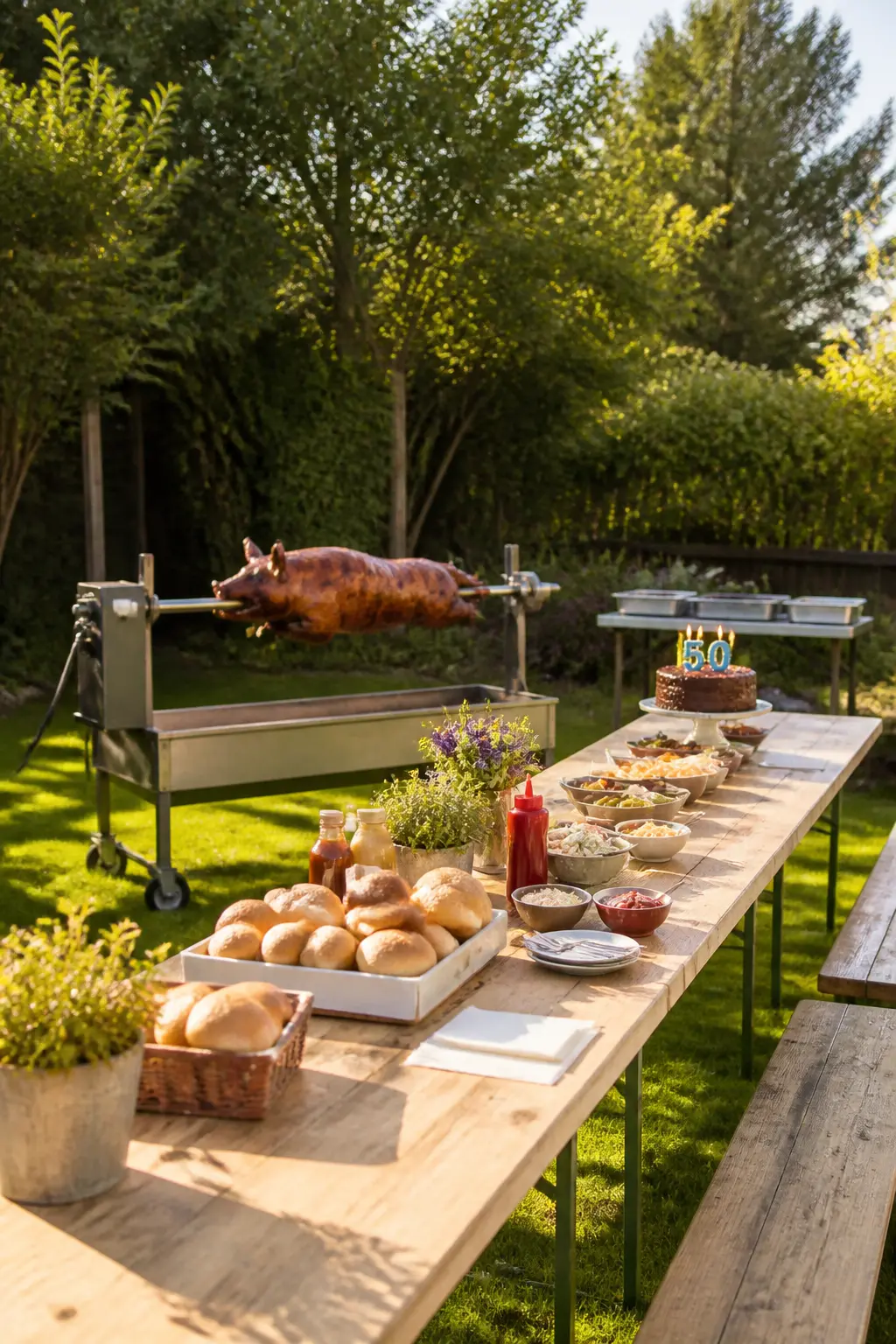 Hog Roast in the Garden