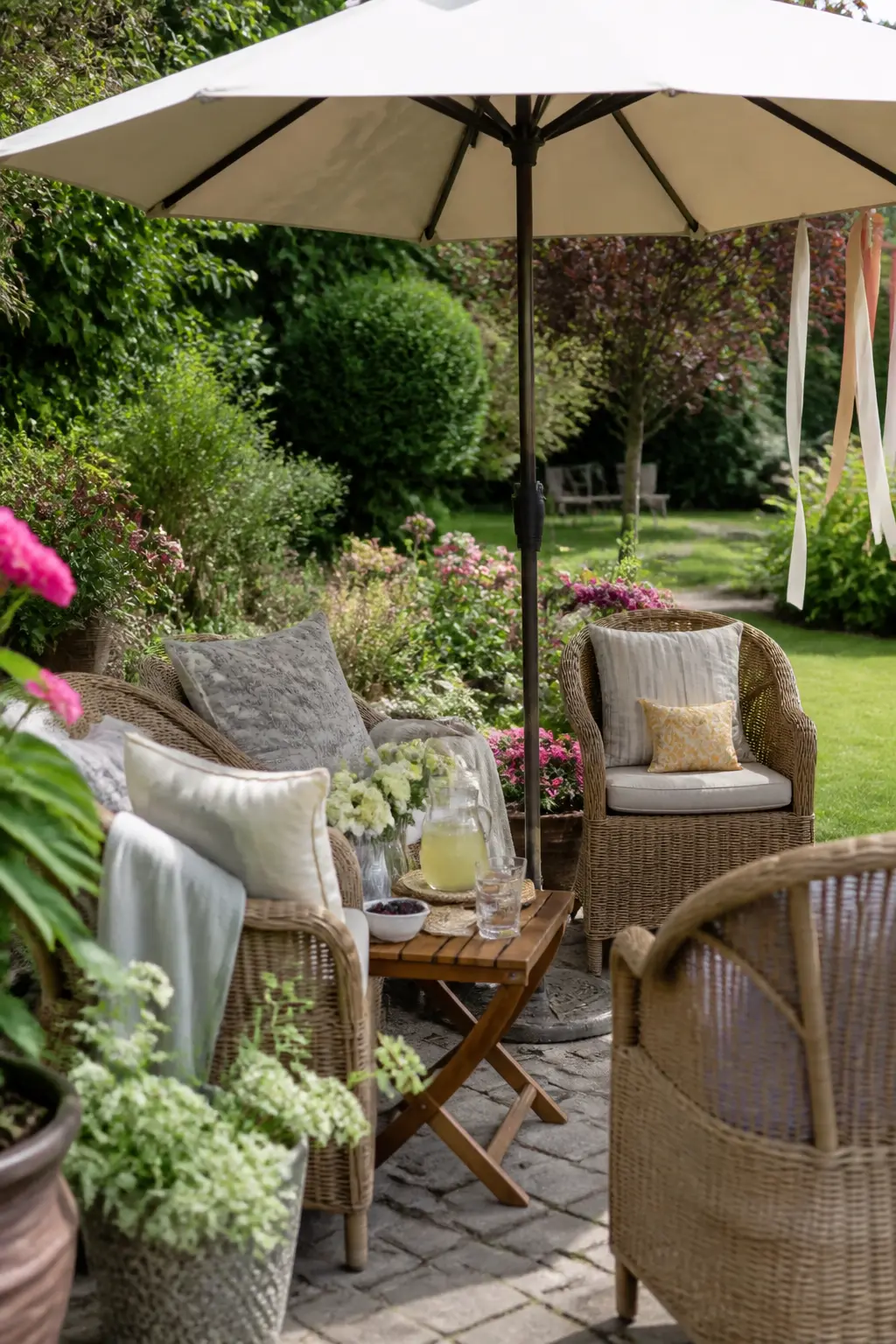 Garden Afternoon With Cushions and Shade