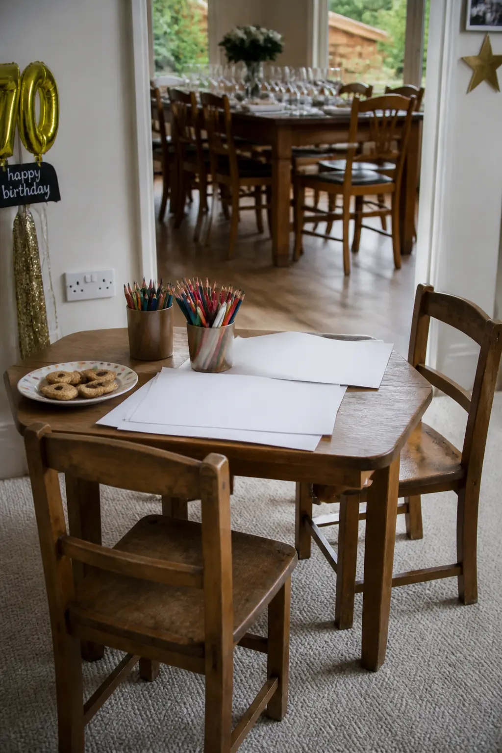 Grandchildren's Table Away From the Food