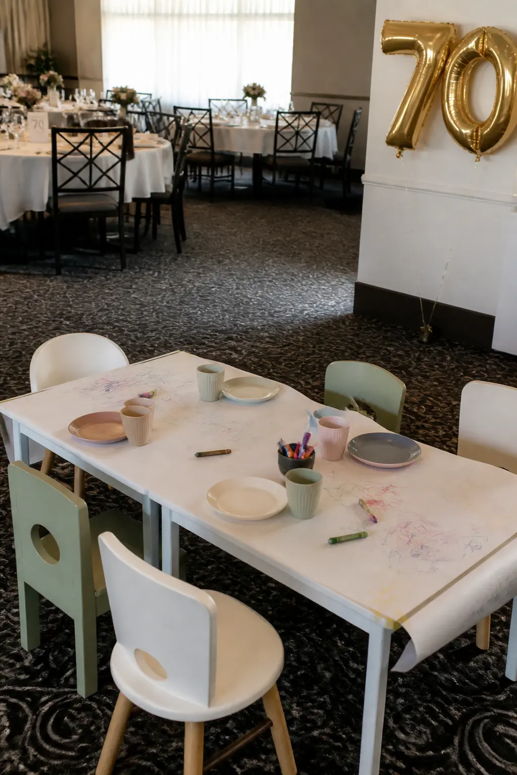 Grandchildren's Table Away From the Food