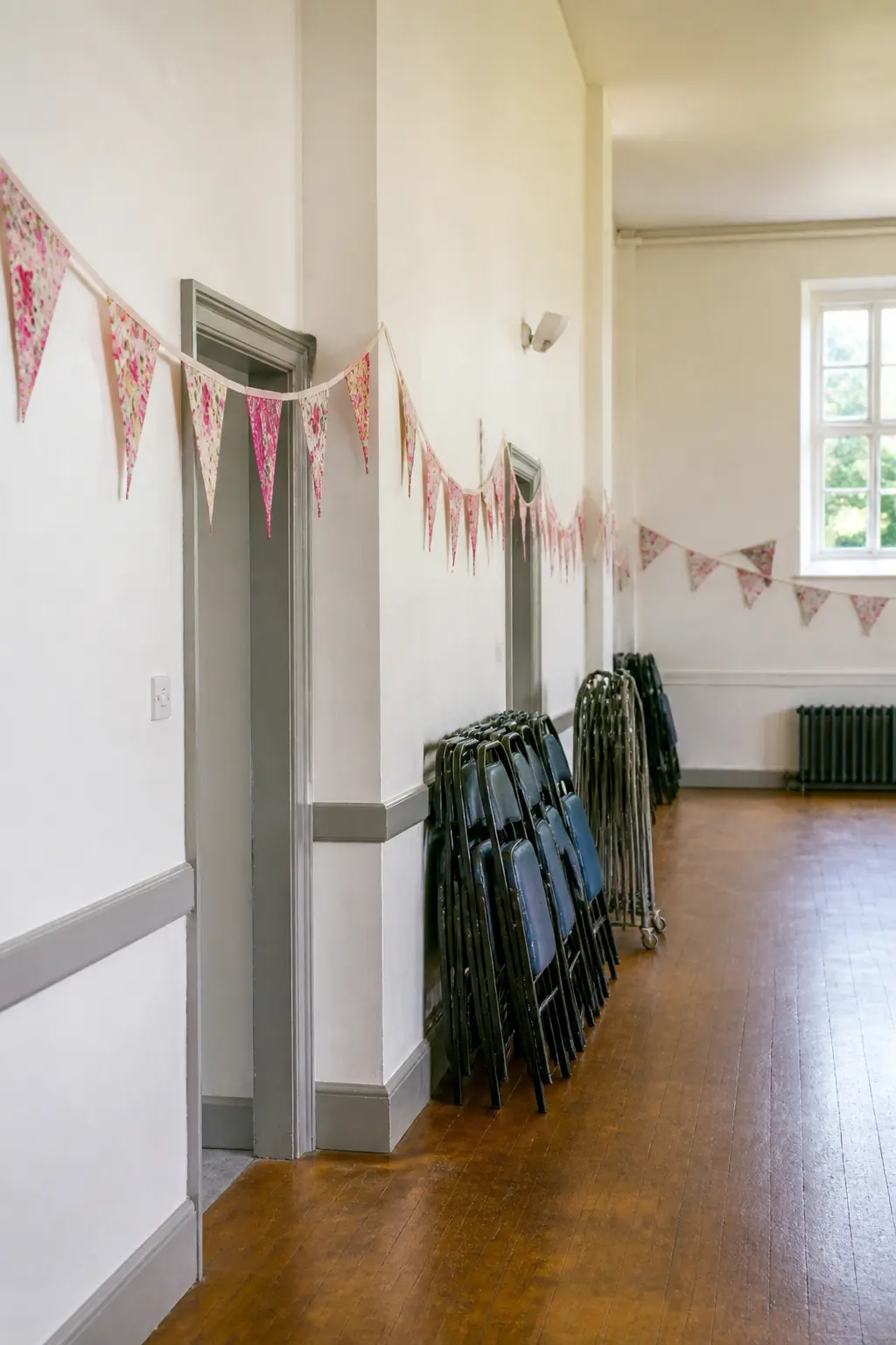 Bunting Down the Length of the Hall