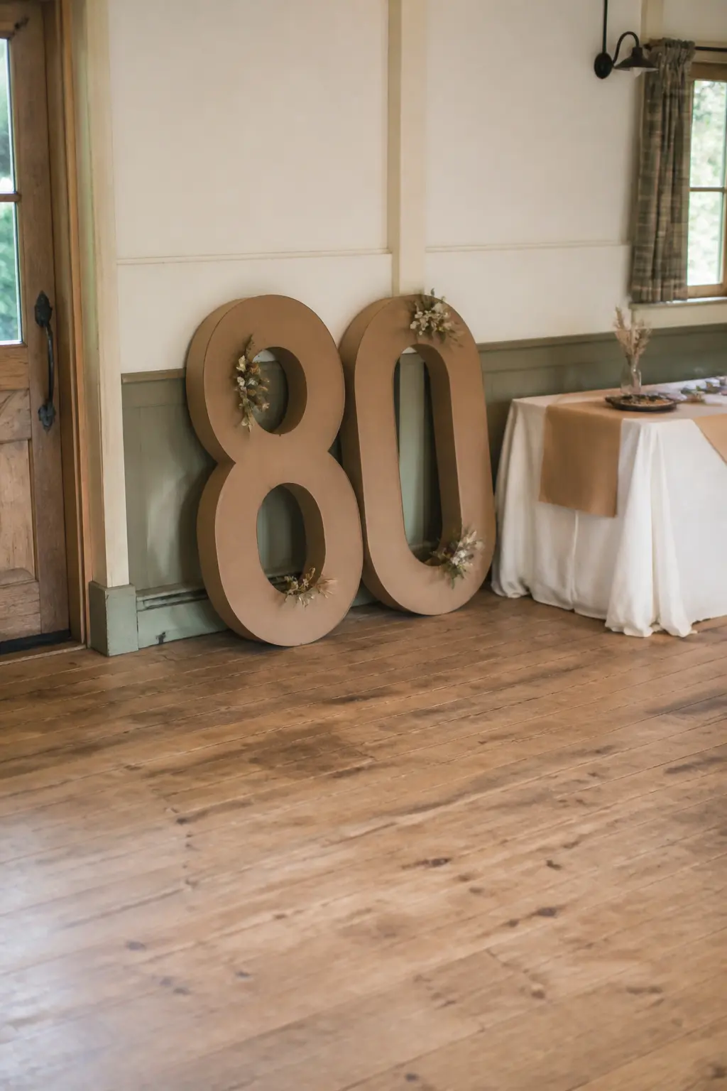 Numbers Standing on the Floor