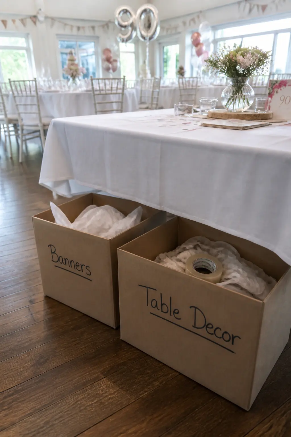 Pack the Take Down Boxes While You Set Up