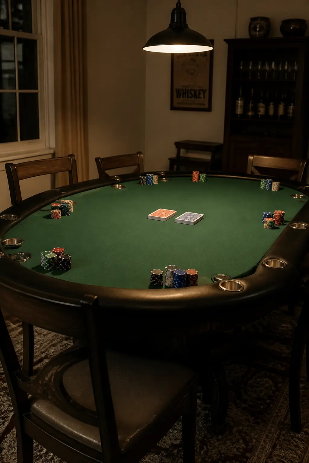Poker Table With Chips and No Money