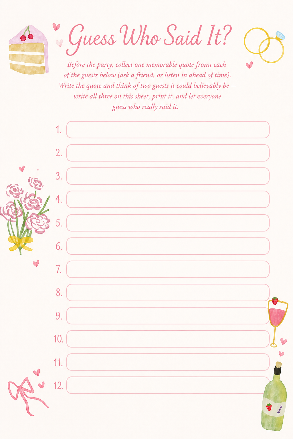 Guess Who Said It? printable