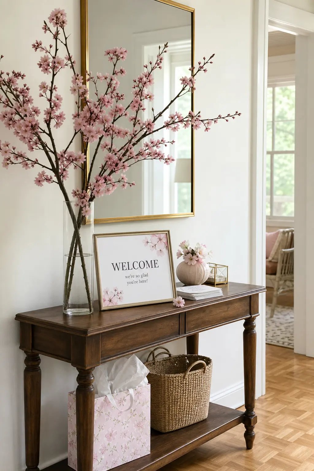 One Blooming Branch Welcome Table