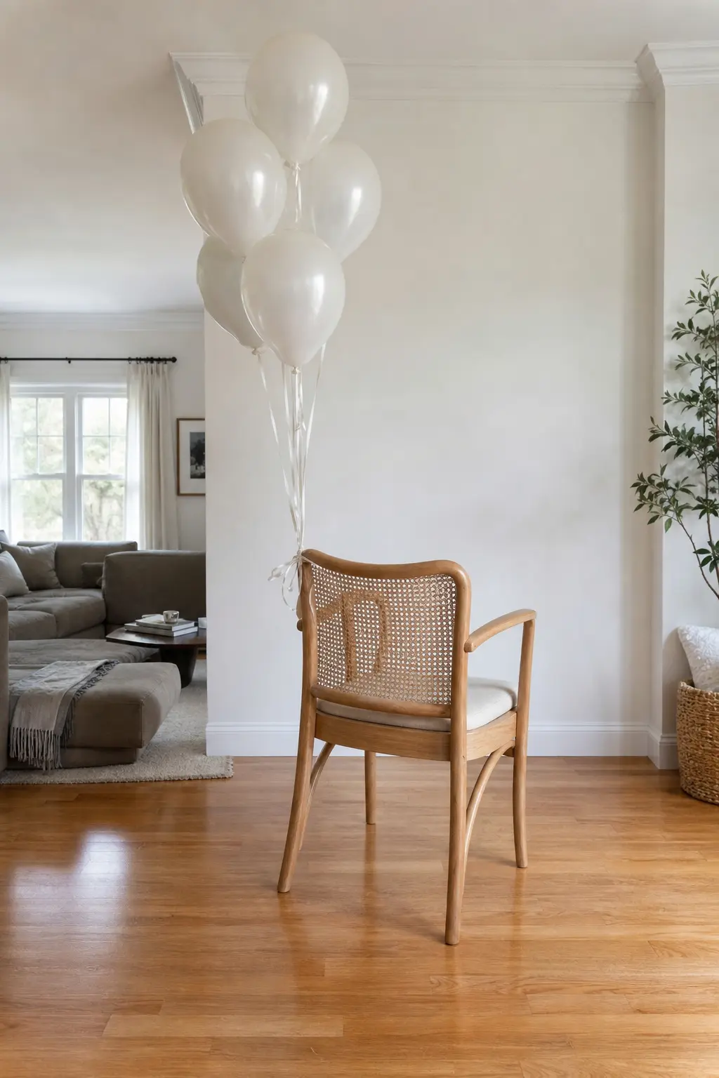 Furniture Rearranged to Open a Photo Area