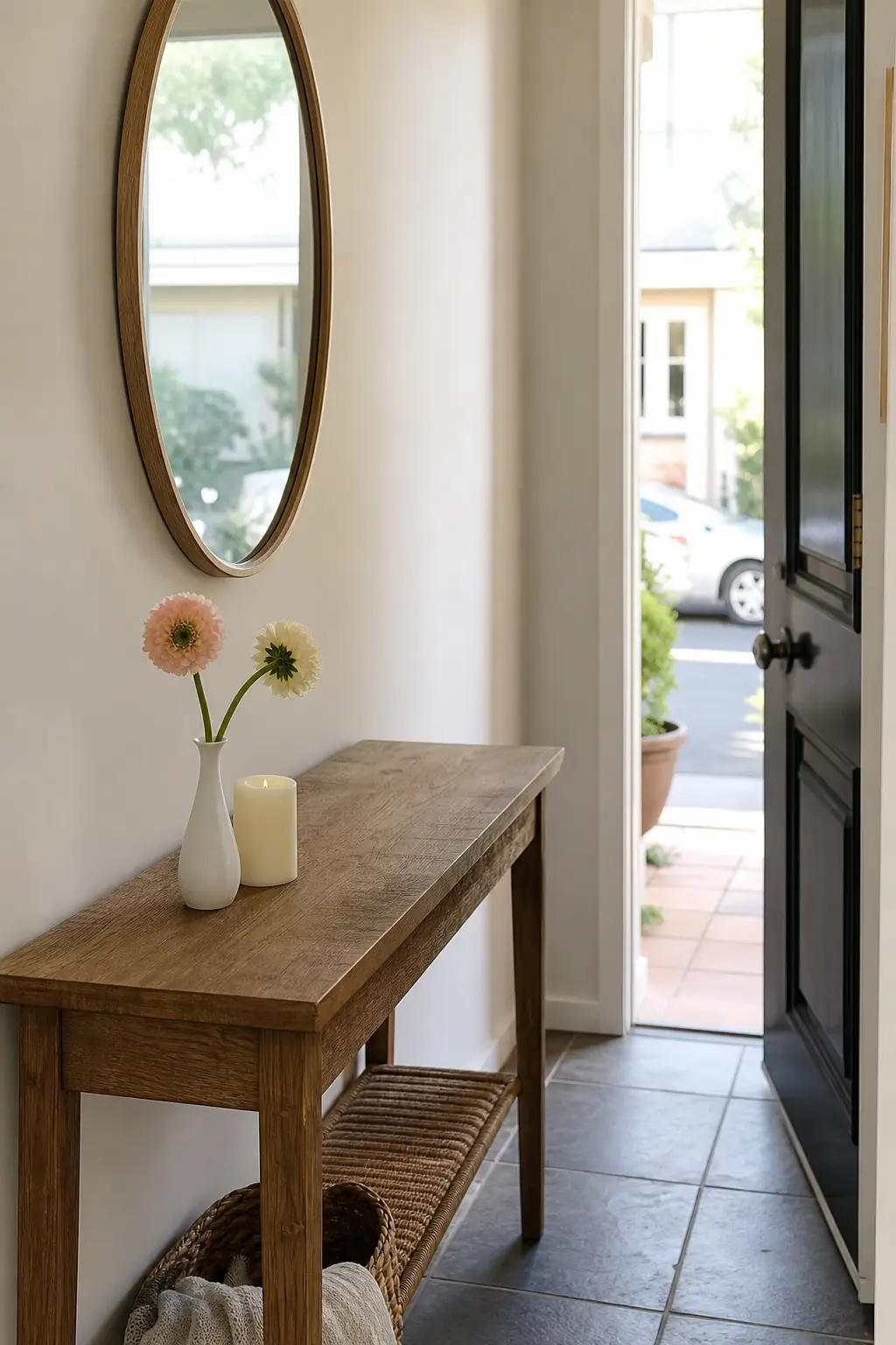 A Small Tabletop Display on an Entry Console