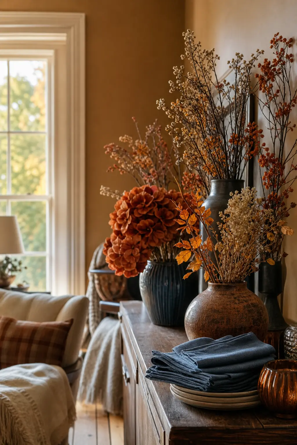 Blue Paired With Rust for an Autumn Due Date