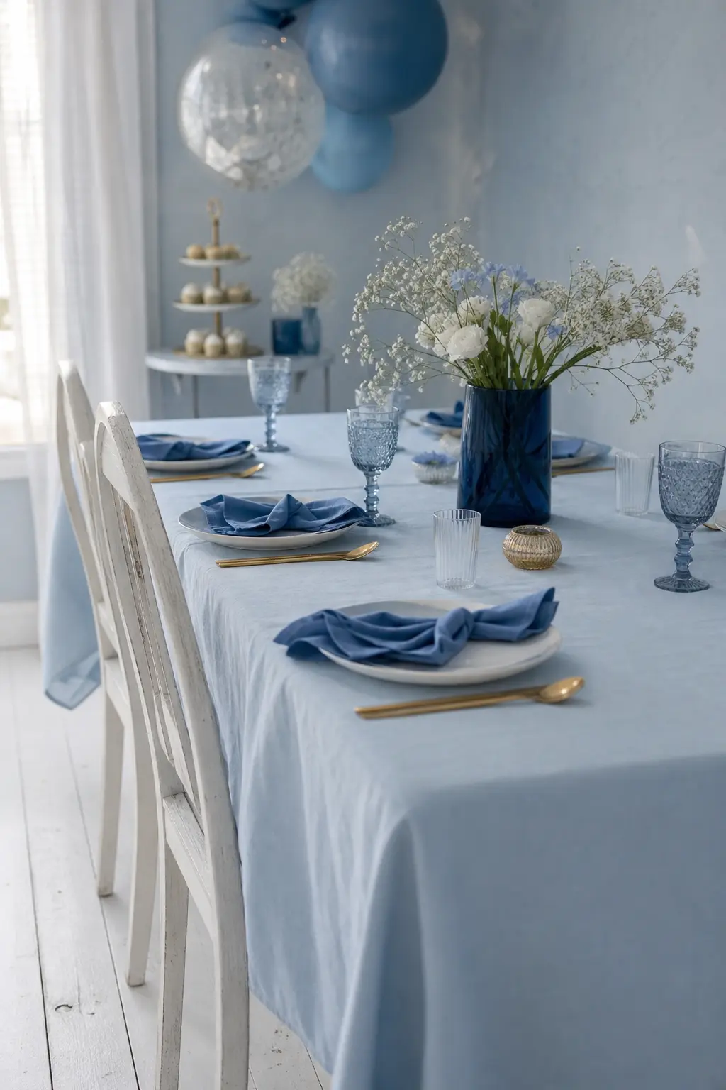 A Monochrome Blue Palette in Three Tonal Depths