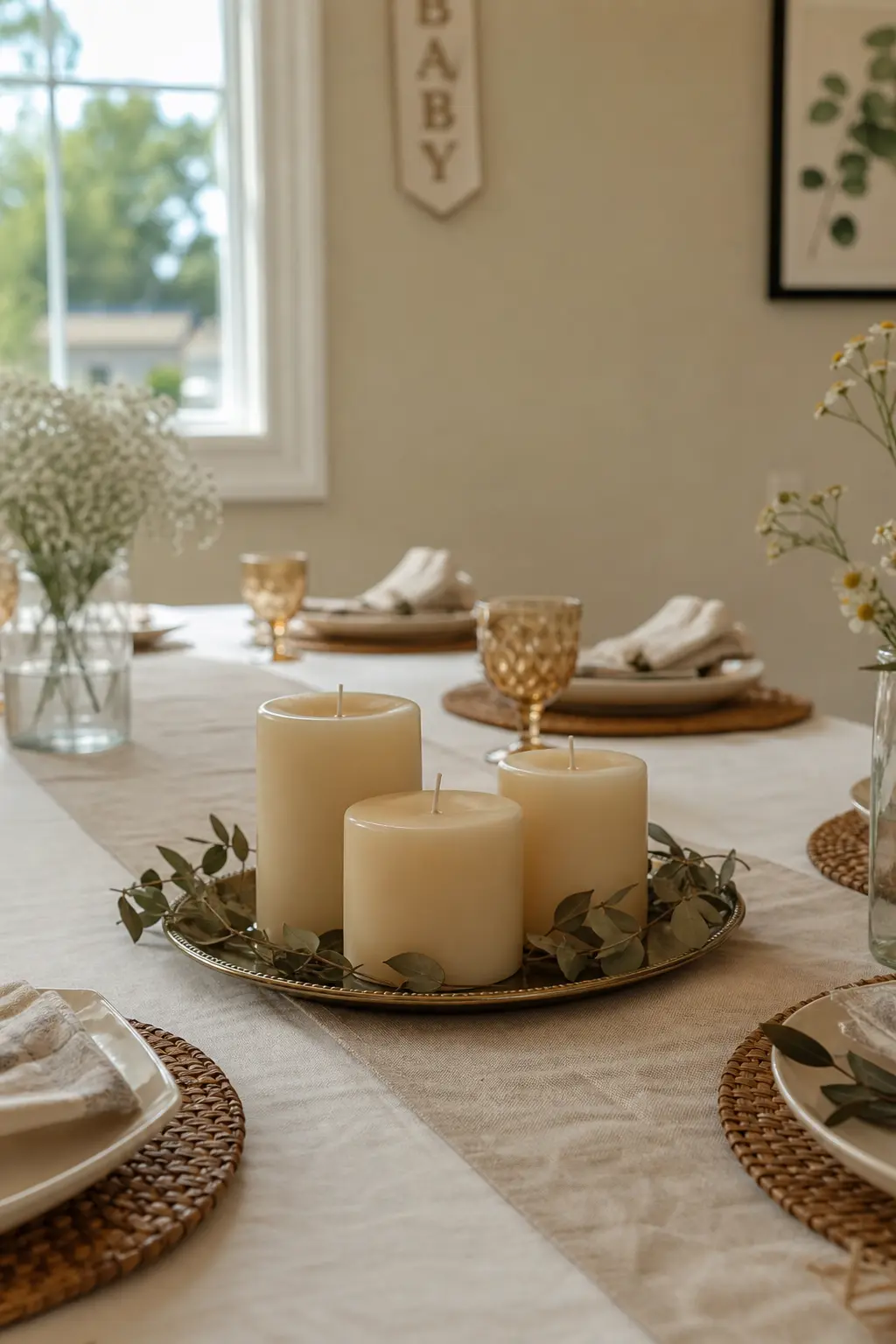 A Low Candle Cluster at the Table's Centre