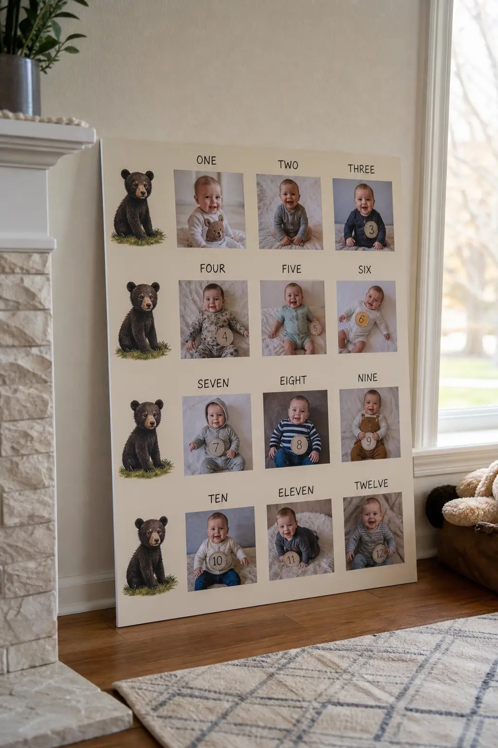 Bear Cub Milestone Board