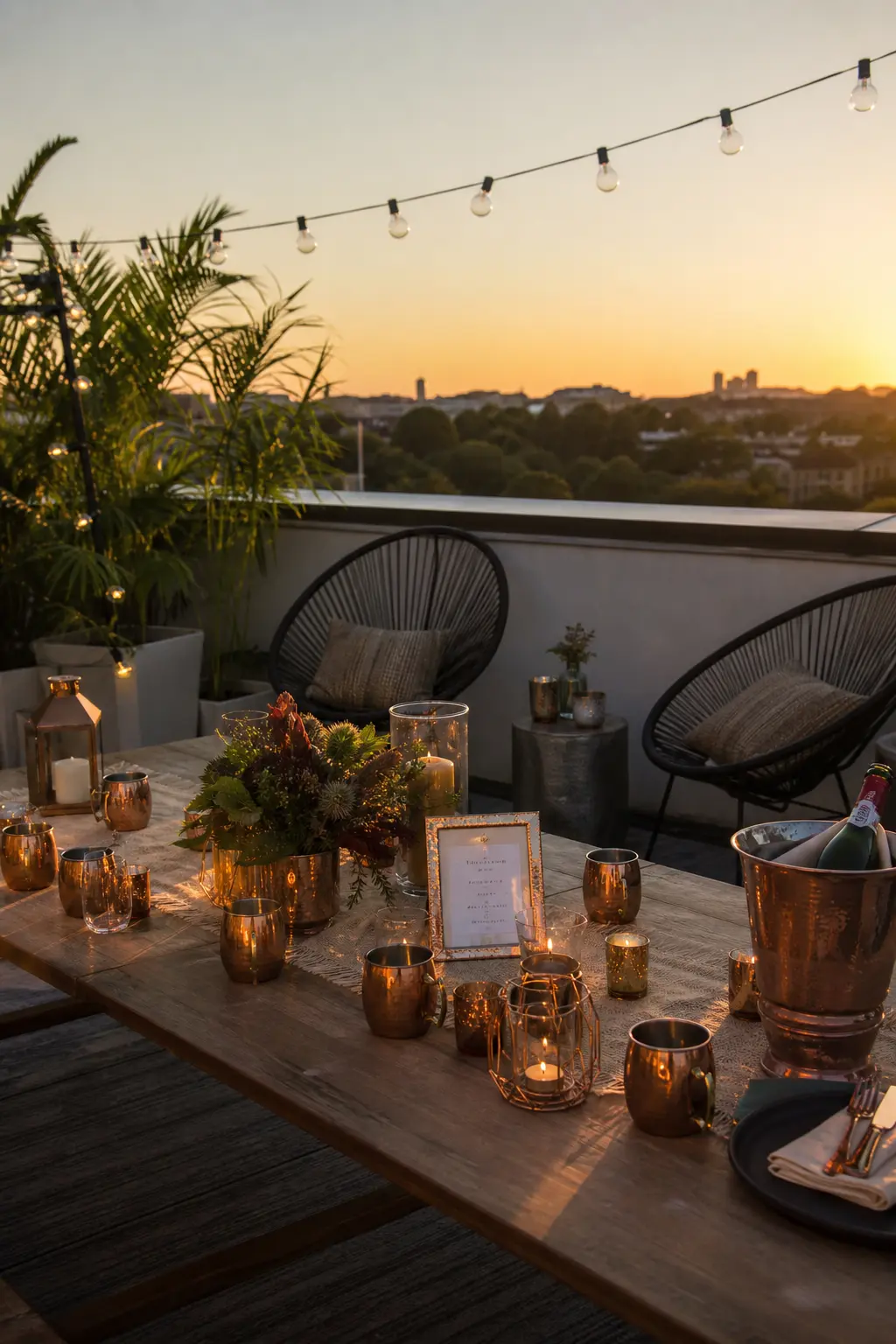 Rooftop or Backyard Sunset Party