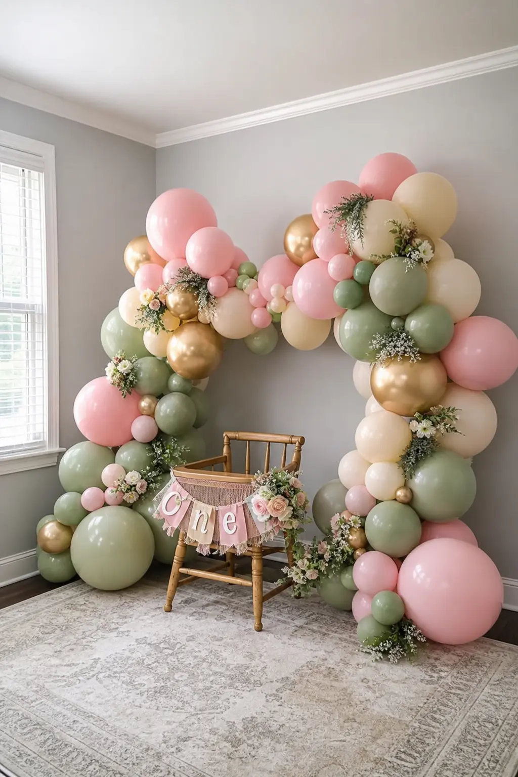 Bow-Shaped Balloon Garland Arch