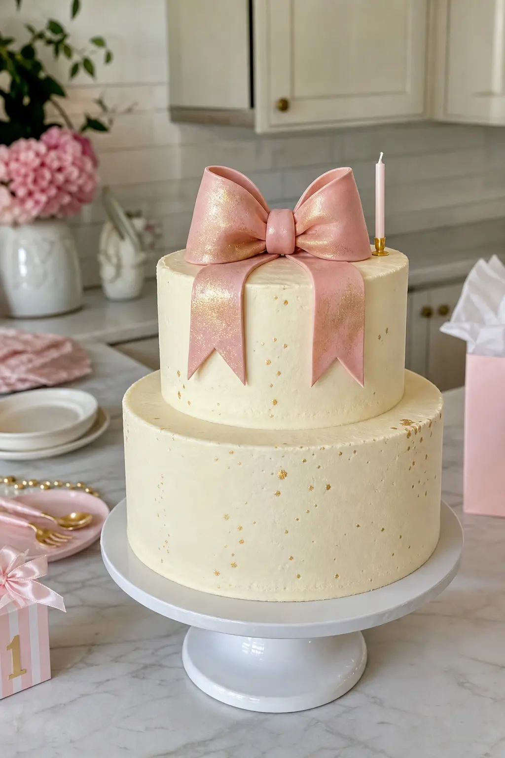 Bow-Shaped Cake Topper