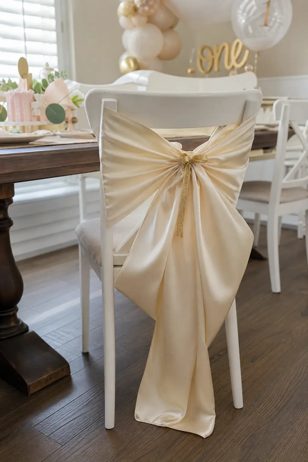 Fabric Bow Chair Sash