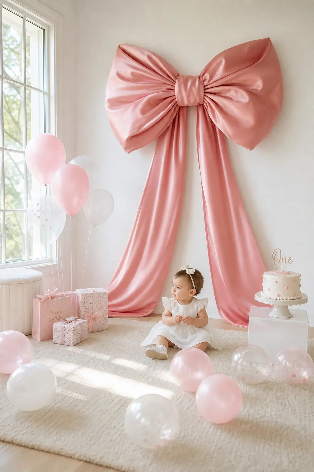 Oversized Fabric Bow Backdrop
