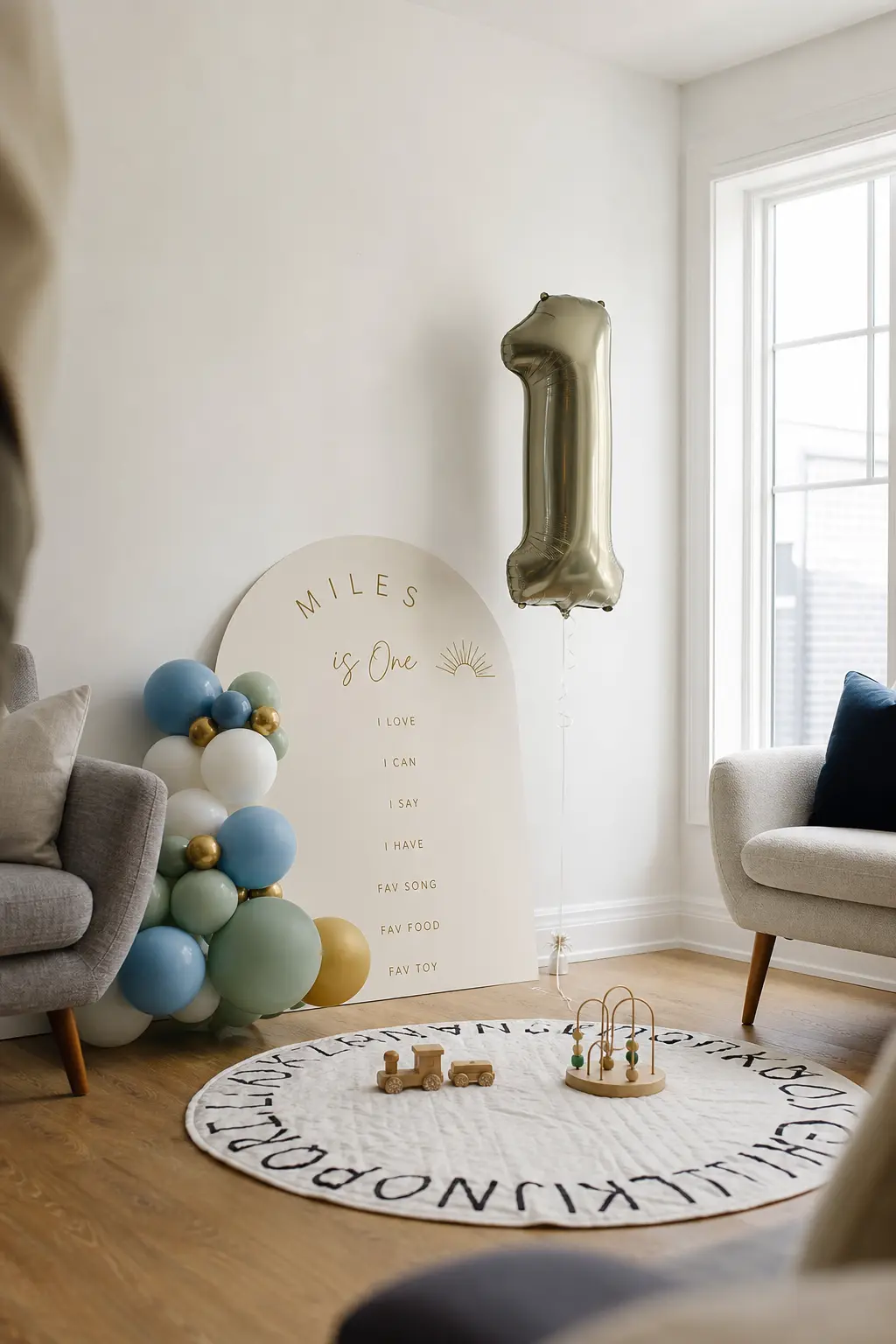A Milestone Photo Board Opportunity: A Family Photo Moment Planned and Styled Deliberately