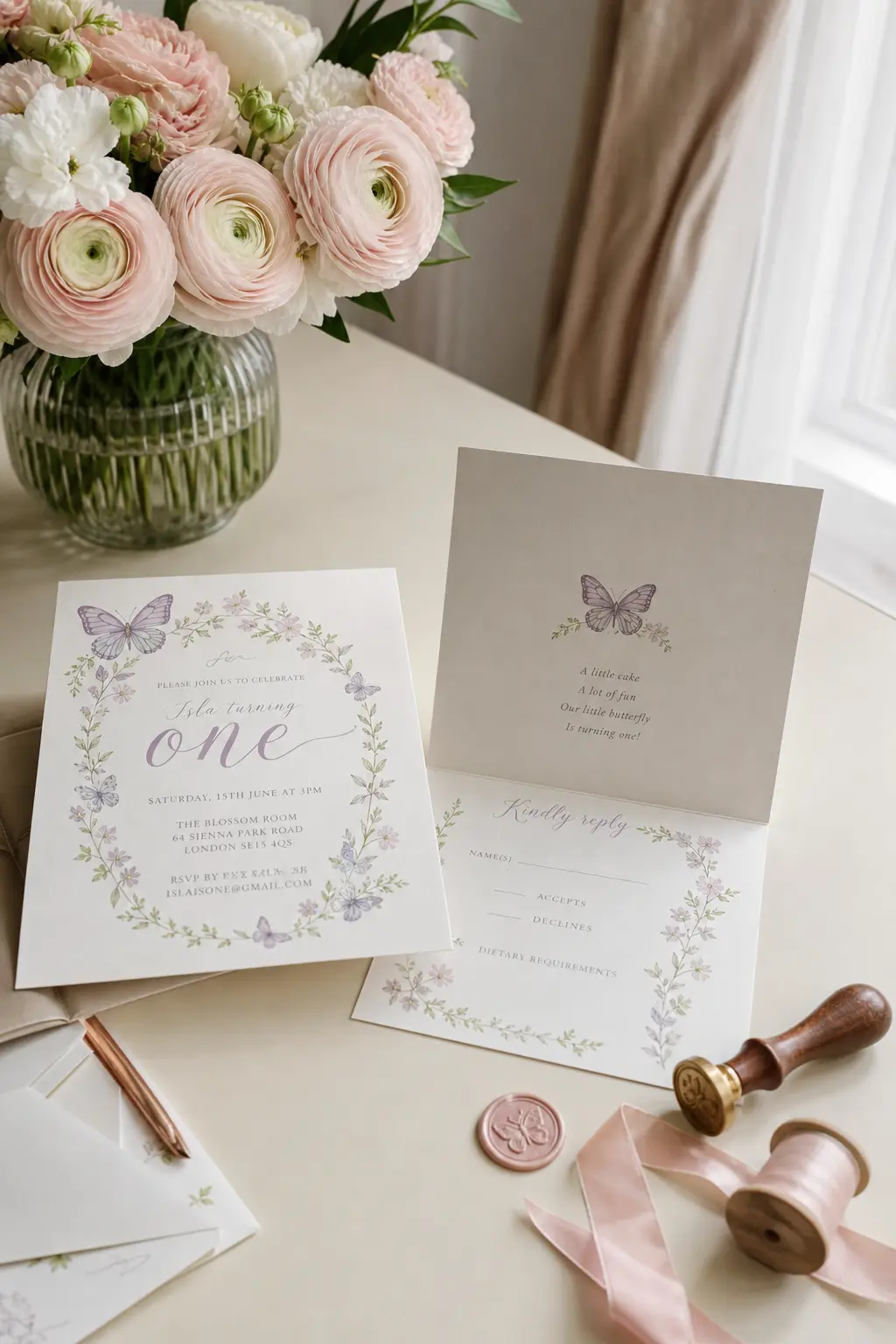 First Birthday Invitation in the Theme