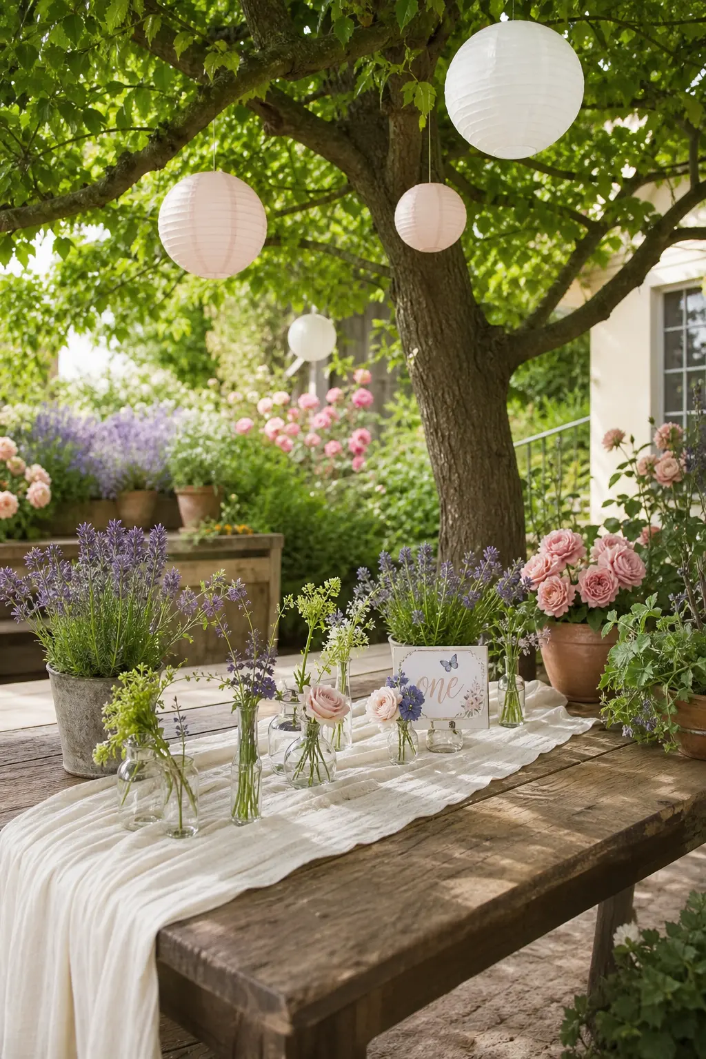 Garden Setting with Real or Faux Florals
