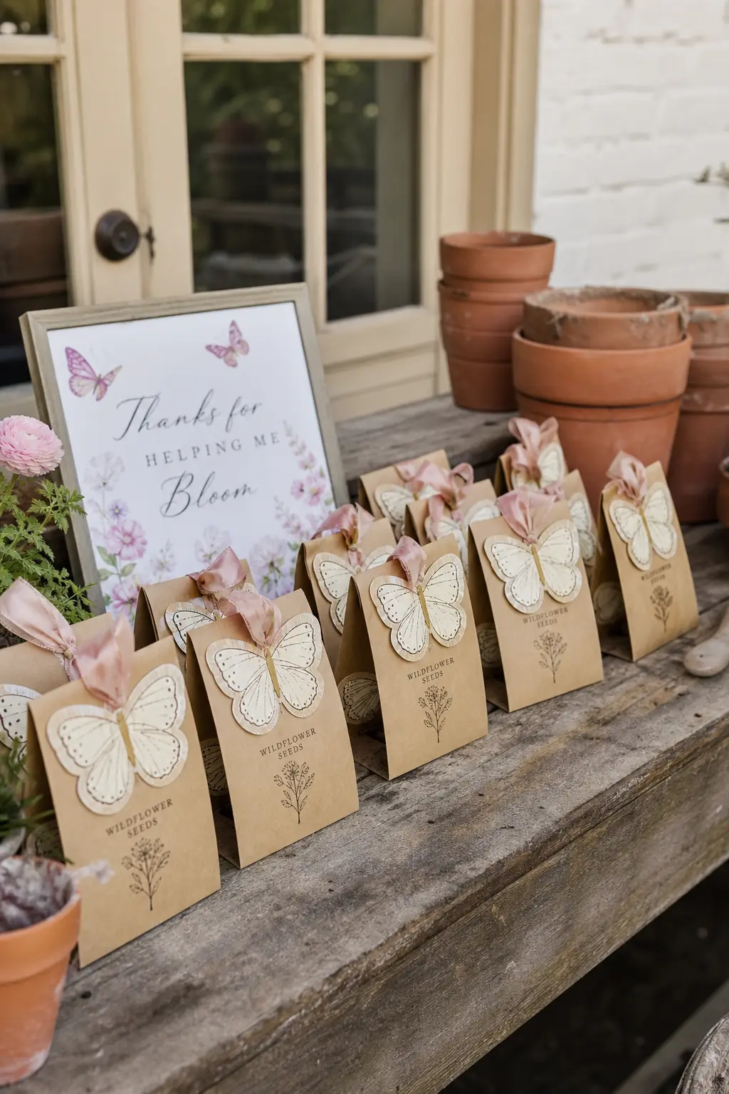 Seed Packet Favors with Butterfly Wing Tags
