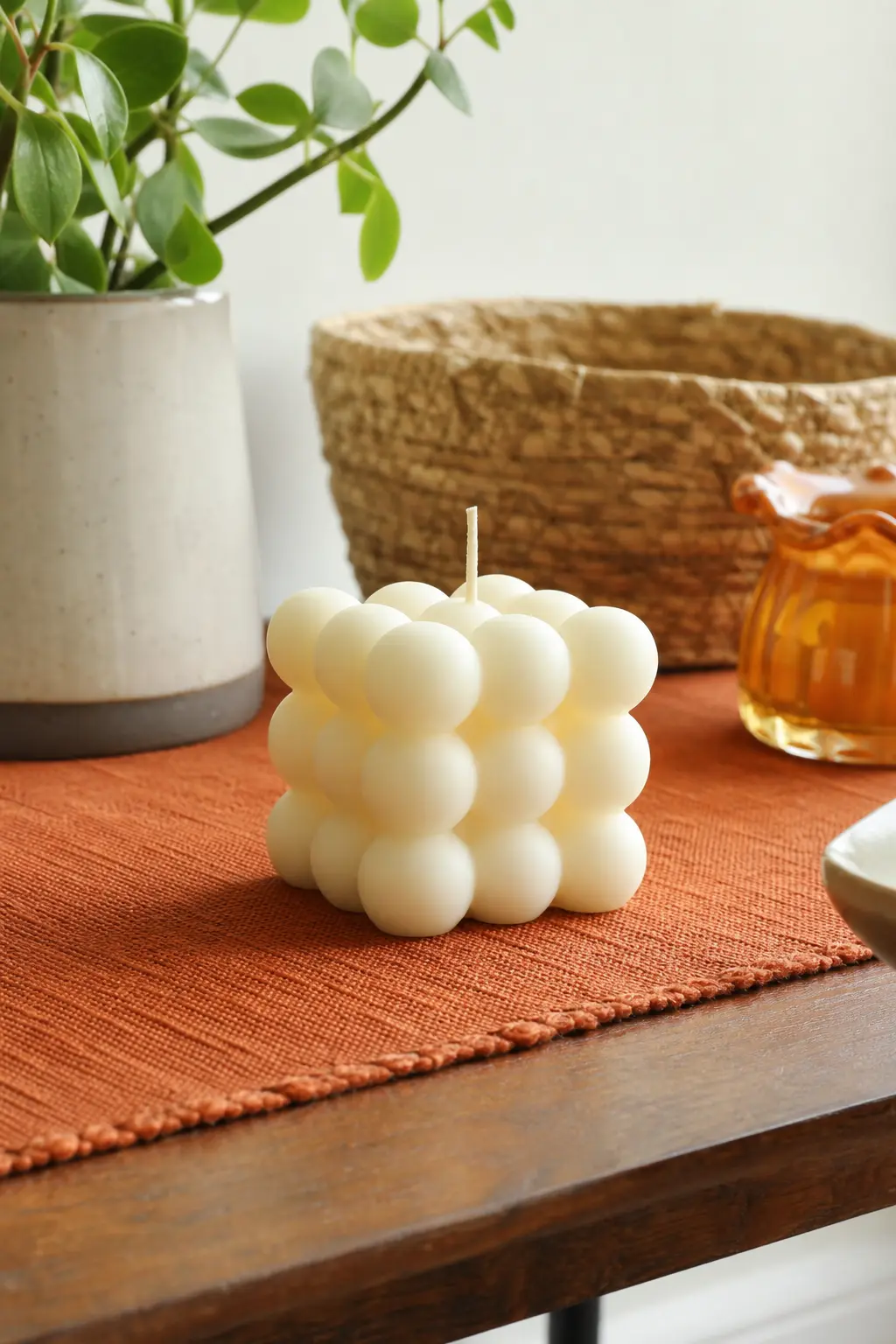 Classic Three-Row Bubble Cube — The bubble cube is the shape that made silicone moulds popular in the first place, and an ivory version reads as expensive