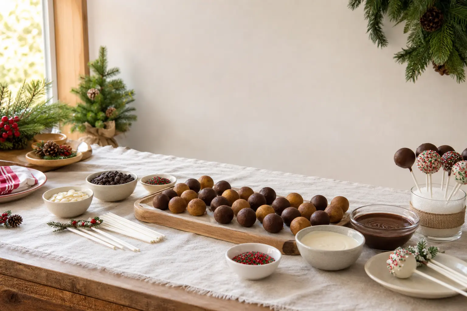 12 Christmas Cake Pops Rolled From Cake You Did Not Bake